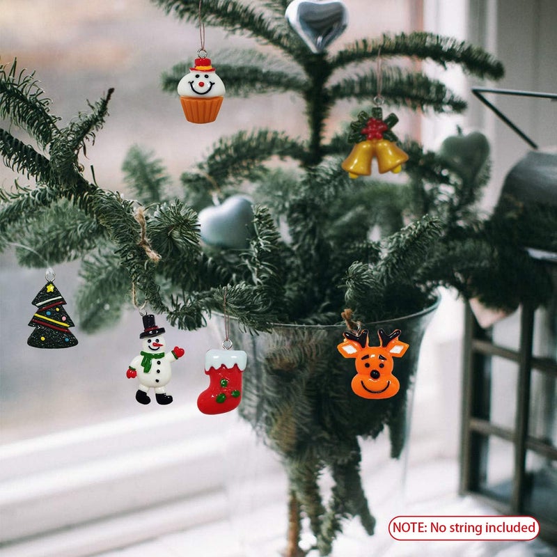 kockuu 30pcs Mini Christmas Ornaments for Mini Tree Decorations Small Christmas Ornaments Resin Miniatures for Craft Christmas Decor - Image 5